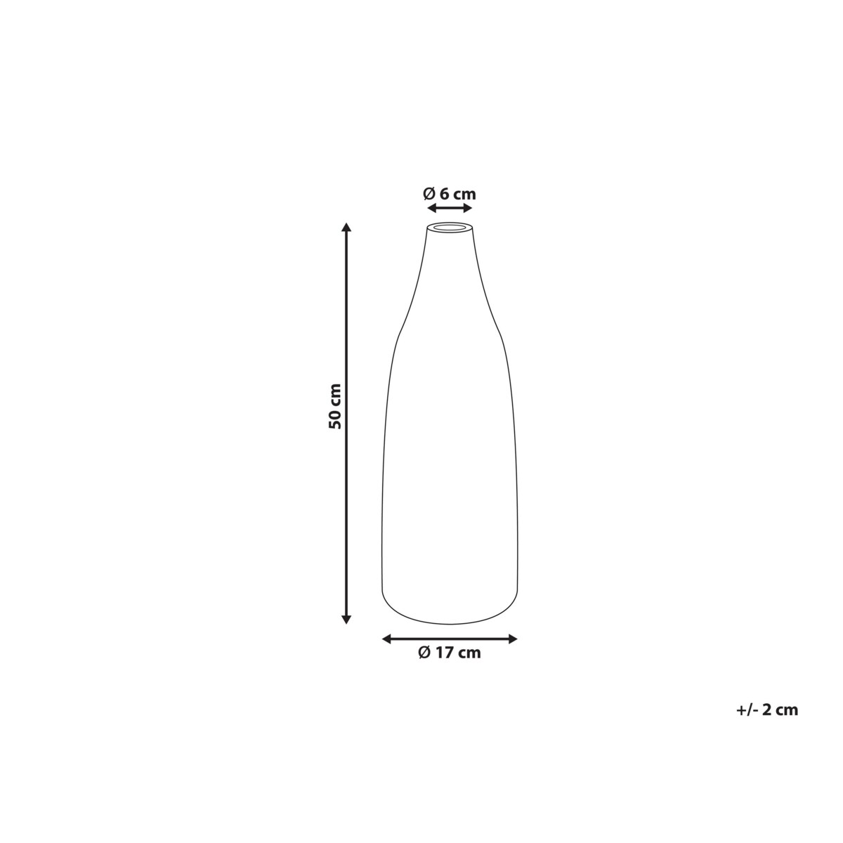 Wazon dekoracyjny ceramiczny 54 cm czarny FLORENTIA
