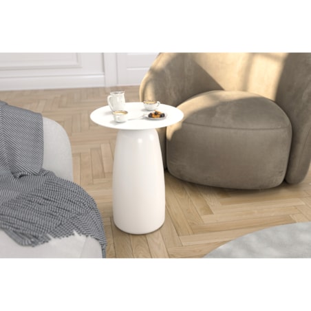 Stolik drewniany różne kolory Baobab 44, kolor biały ral