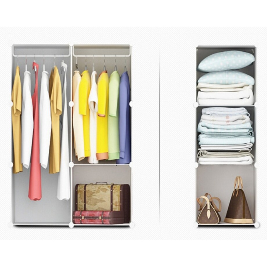 Szafa modułowa garderoba szafka regał półka biała duża