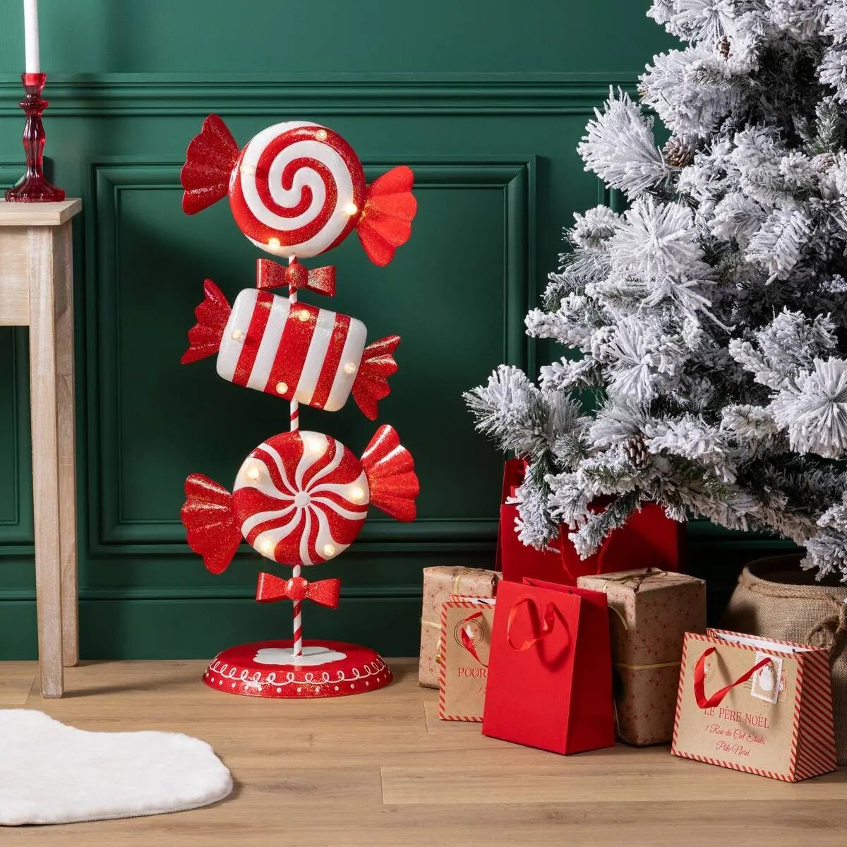 Dekoracja świąteczna - cukierki LED 90 cm, Bonbons