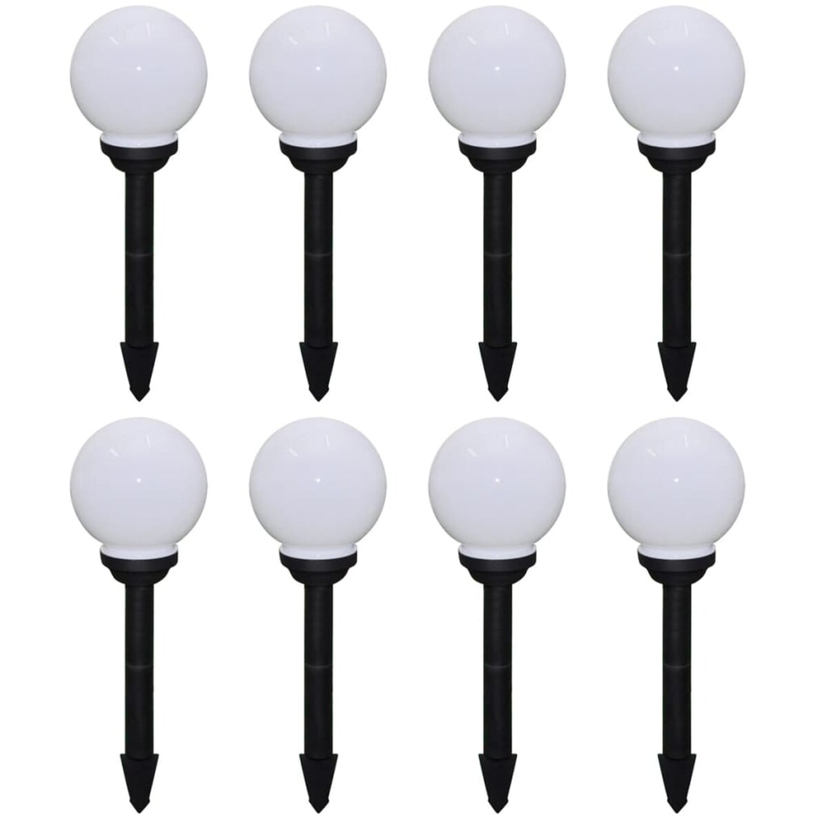 vidaXL Lampy do oświetlenia ścieżki, 8 szt, LED, 15 cm, ze szpikulcami