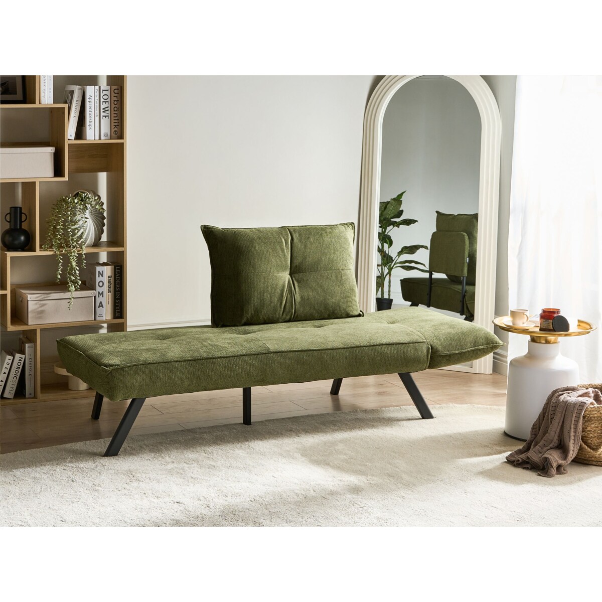 Szezlong prawostronny ROCAMADOUR Zielony