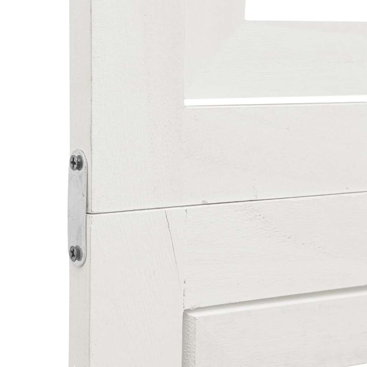 vidaXL Parawan pokojowy, 3-panelowy, biały, lite drewno paulowni