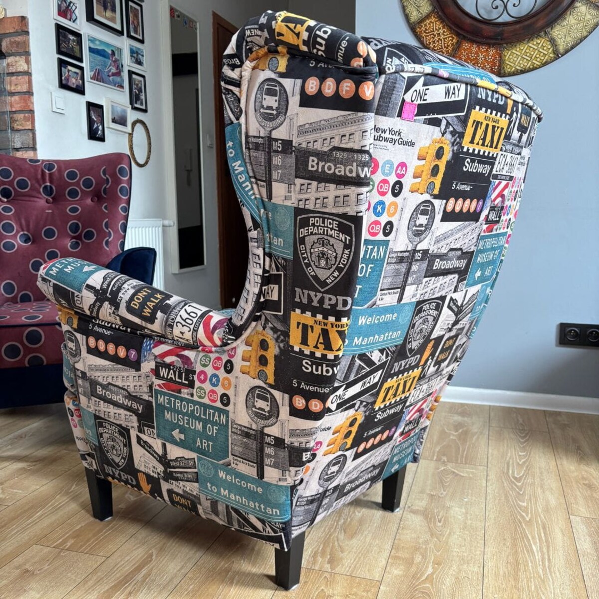 Fotel uszak Nowy Jork