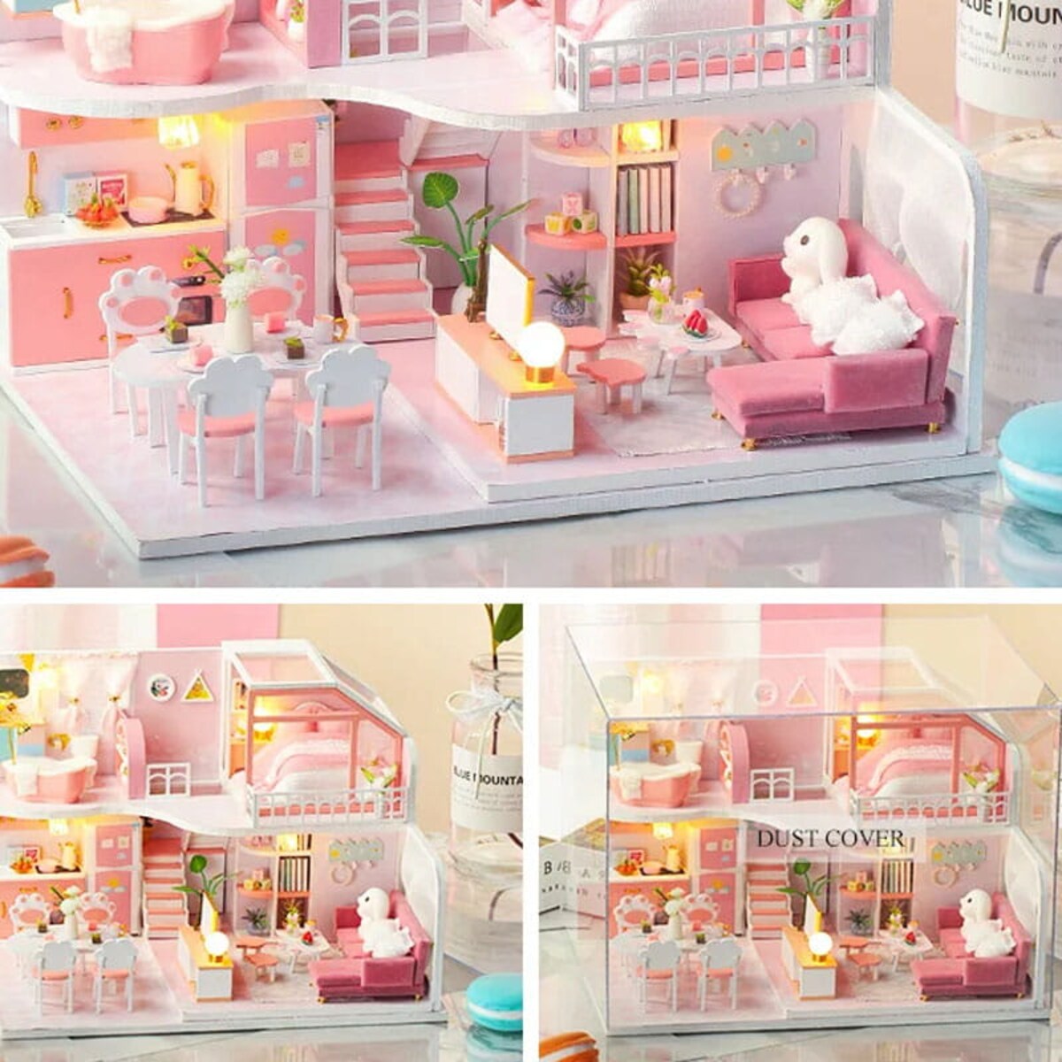 Miniaturowy domek - Różowa chmurka