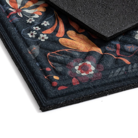 Wycieraczka gumowa pod drzwi 45x75 cm Baxter kwiaty