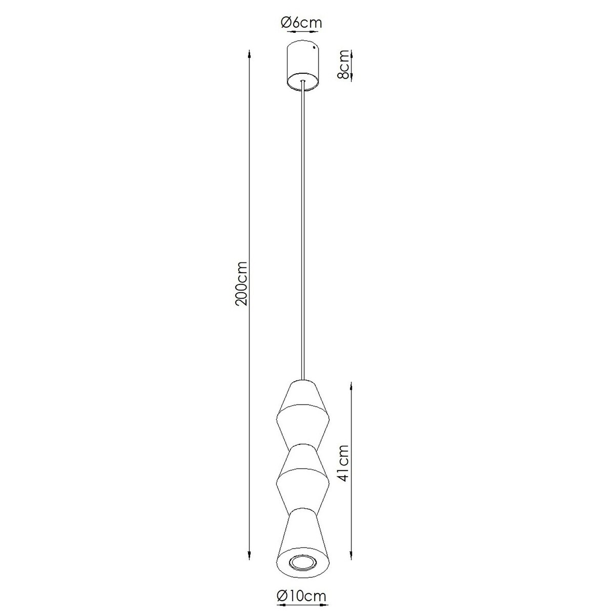 Lampa wisząca KUBBE średnia R