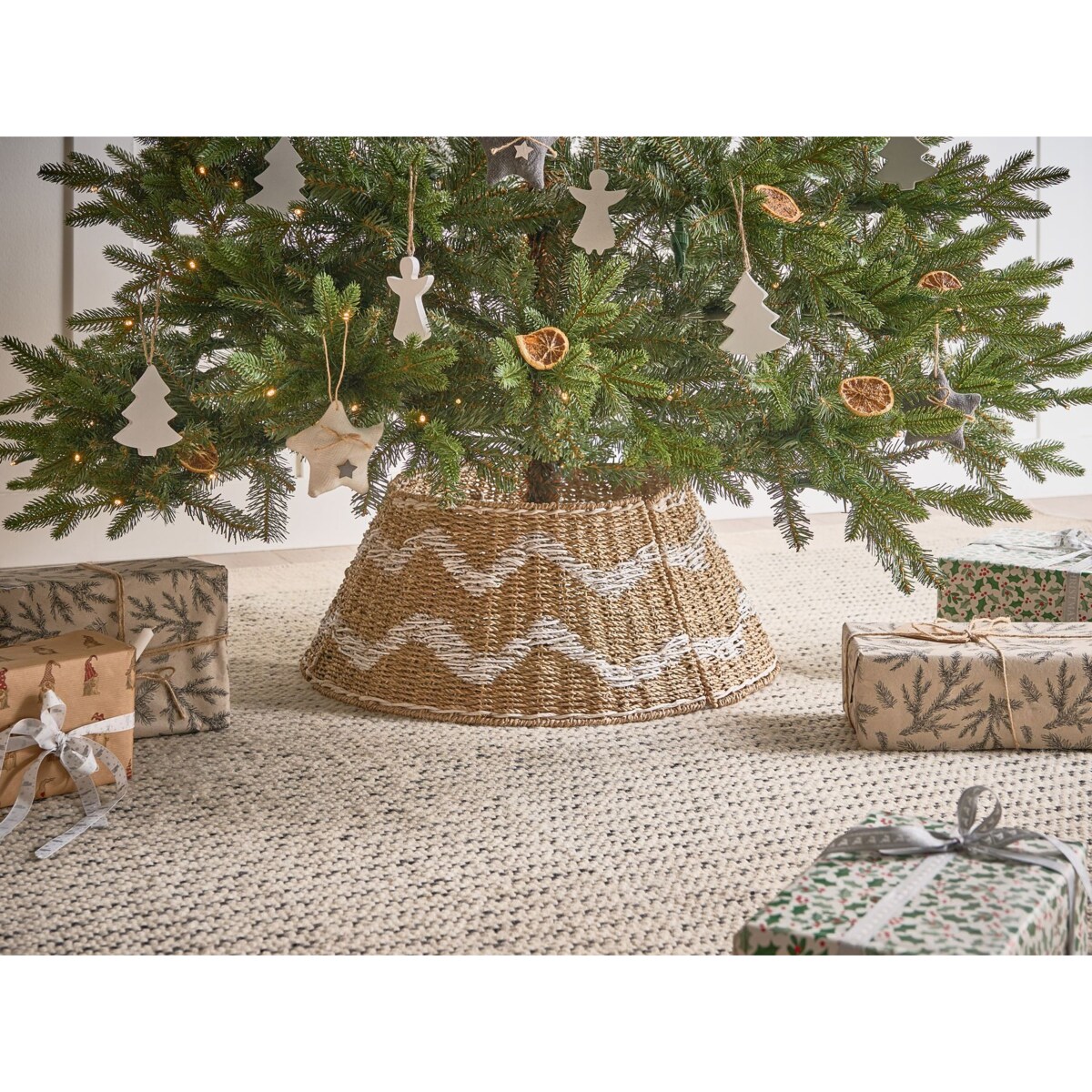 Osłonka pod choinkę HIVER Trawa morska Naturalny 51 cm