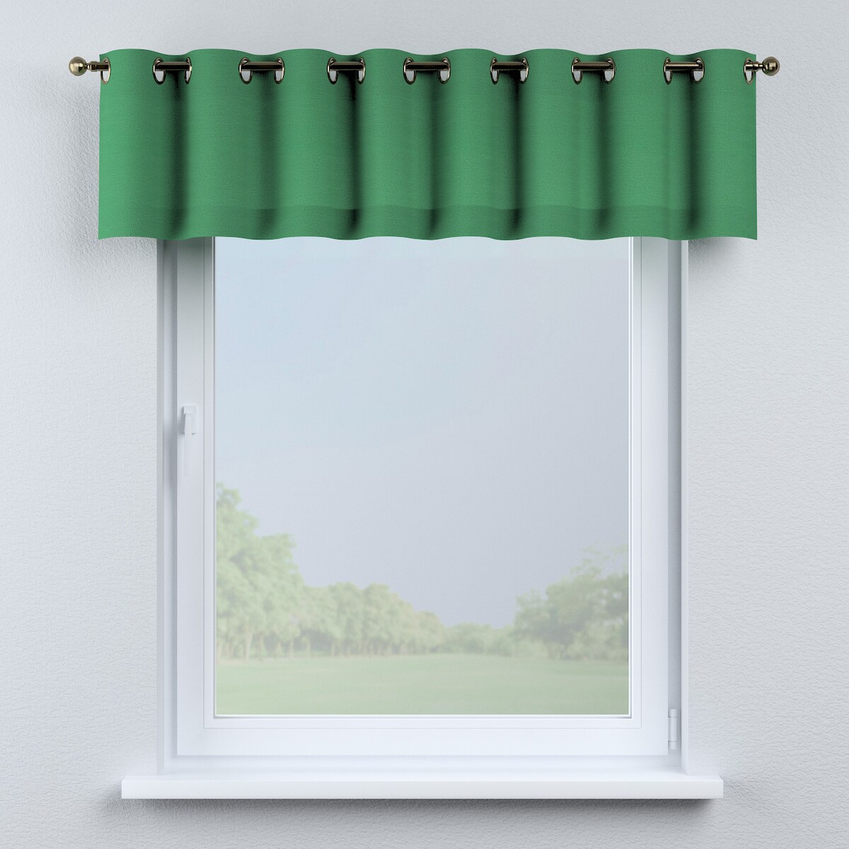 Lambrekin na kółkach 260x40 butelkowa zieleń