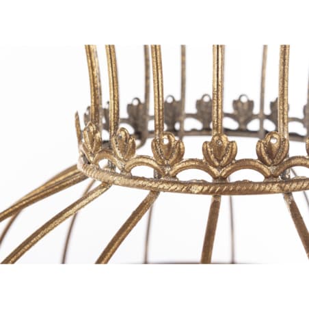 Klatki dekoracyjne metalowe 3 sztuki 47x19x19 i 53x23x23 i 72x26x26 cm złote