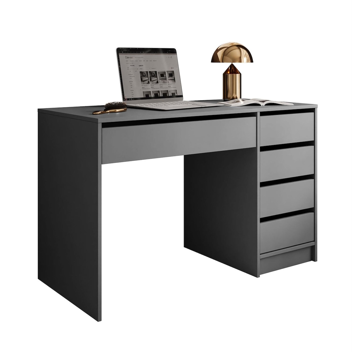Biurko MADA z szufladami antracyt