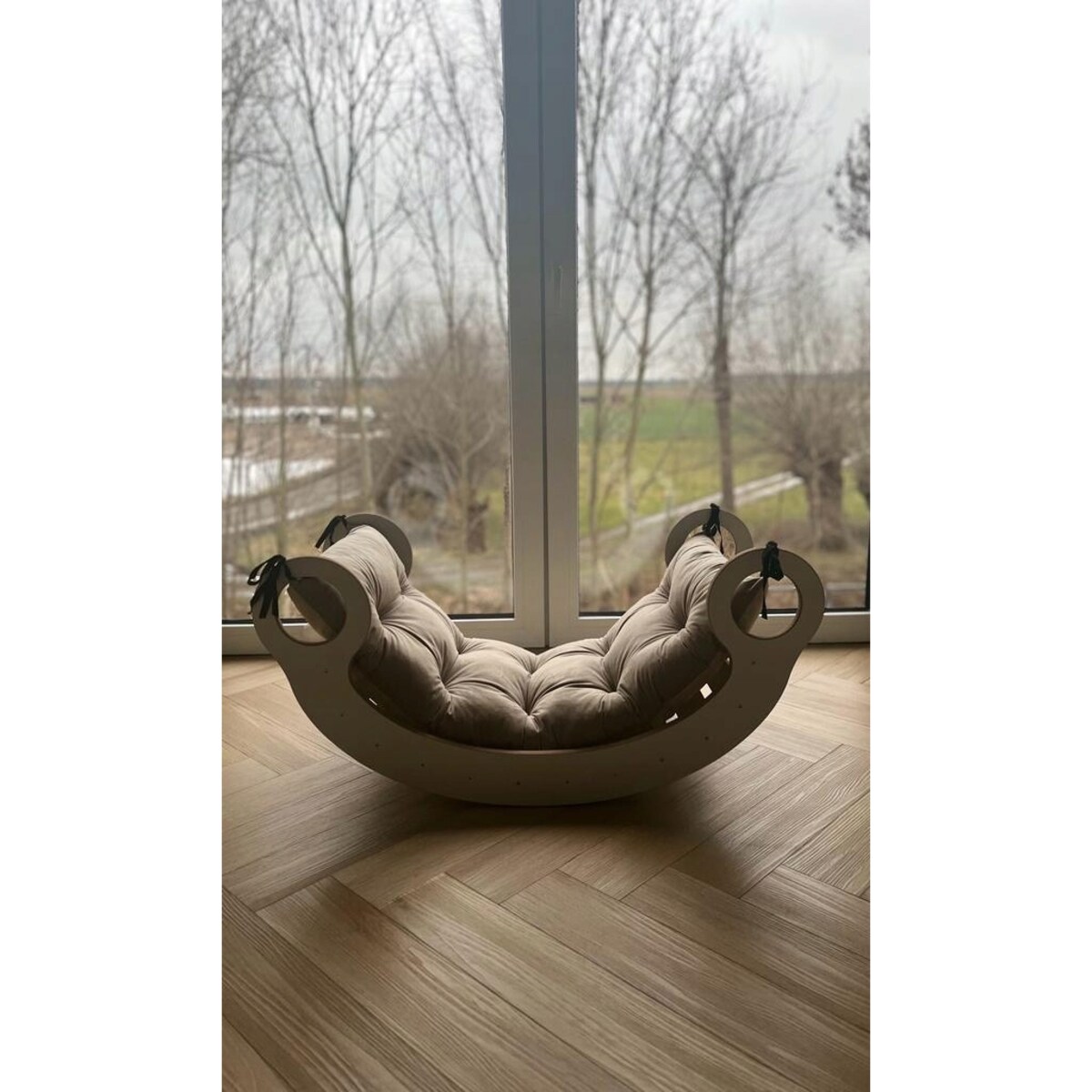 Deska do balansowania Montessori CERTYFIKOWANA + Poduszka Beżowa