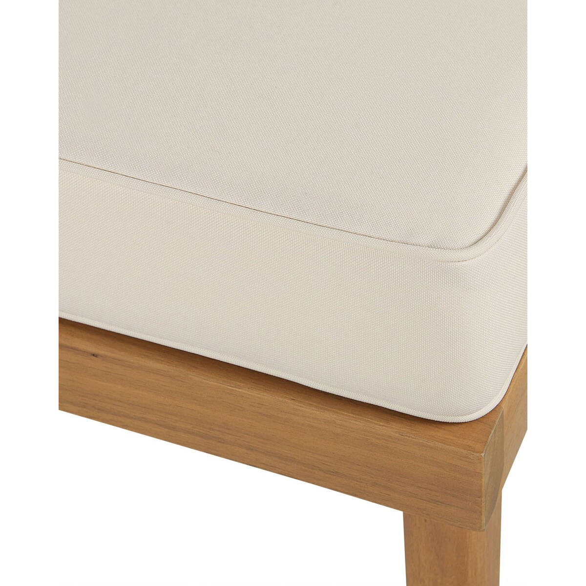 Fotel ogrodowy drewniany z podnóżkiem biały BARATTI