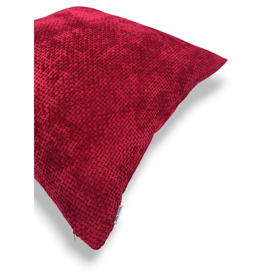 Czerwona poduszka dekoracyjna 45x45 Clara wiśniowa