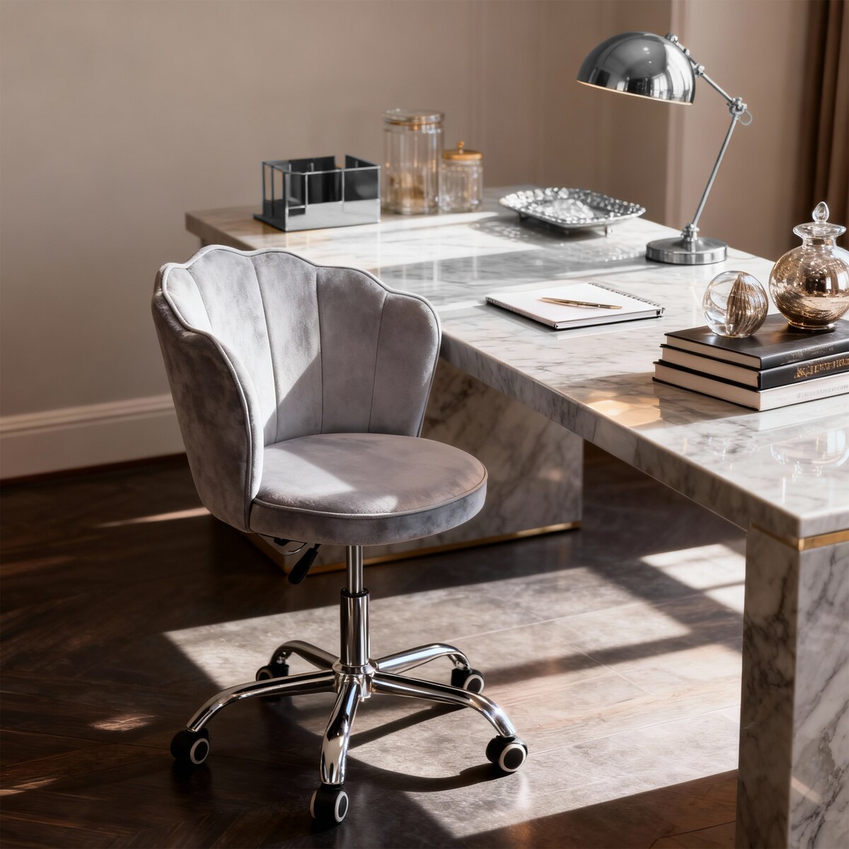 Fotel biurowy NULA obrotowy szary