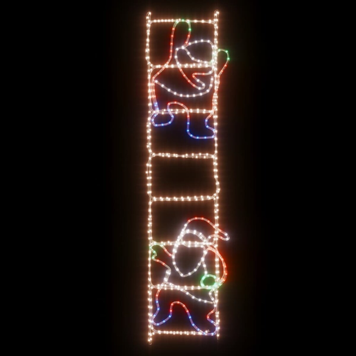 vidaXL Ozdoba świąteczna Mikołaj na drabinie, 552 LED, 50x200 cm