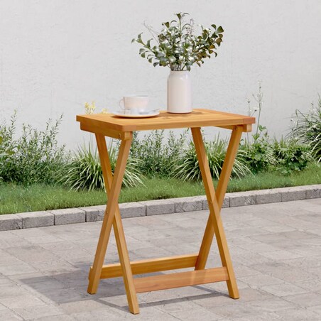 vidaXL Składany stolik ogrodowy, 50x36x60 cm, lite drewno akacjowe