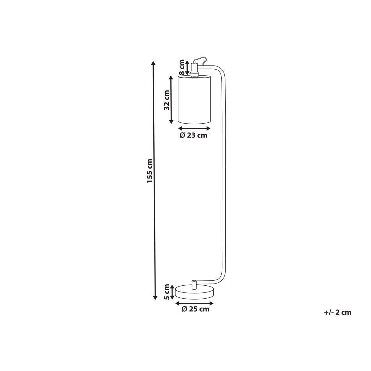 Lampa podłogowa metalowa miedziana LIBERIA