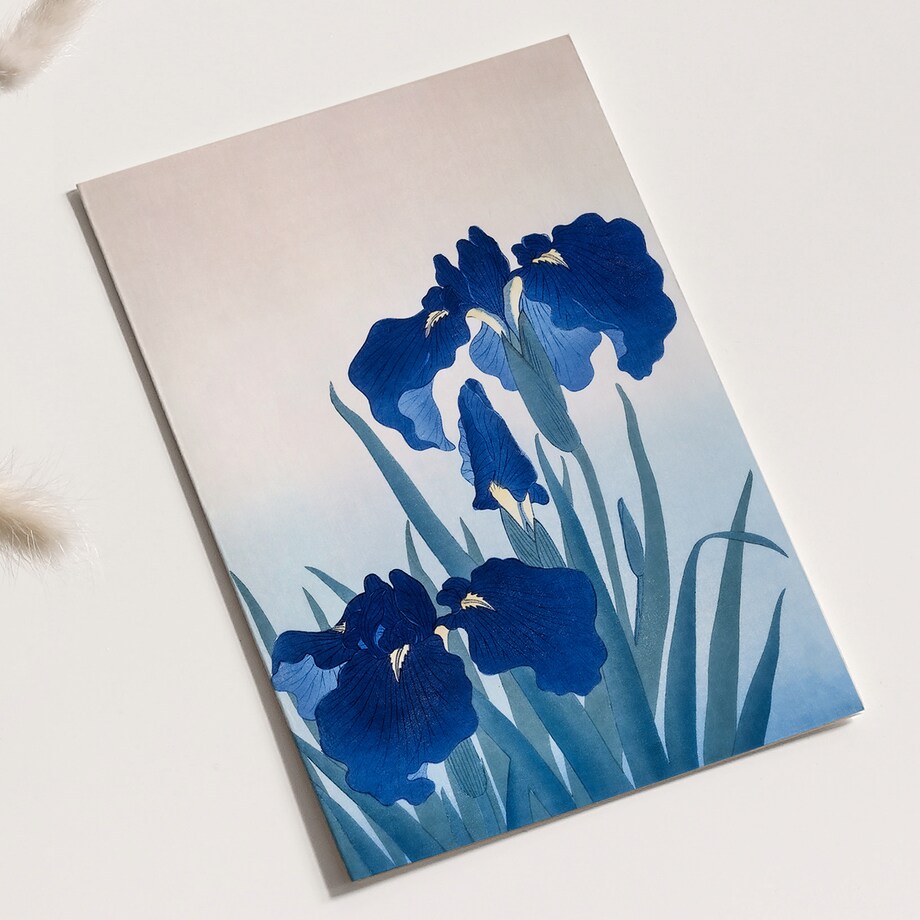 Plakat Niebieskie Irysy 21x30cm