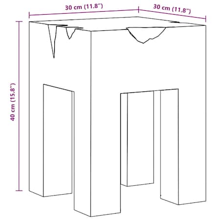 vidaXL Stołek, lite drewno tekowe