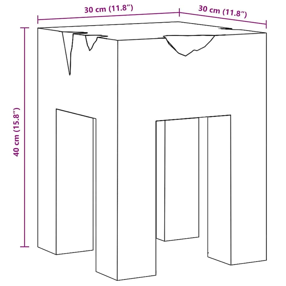 vidaXL Stołek, lite drewno tekowe
