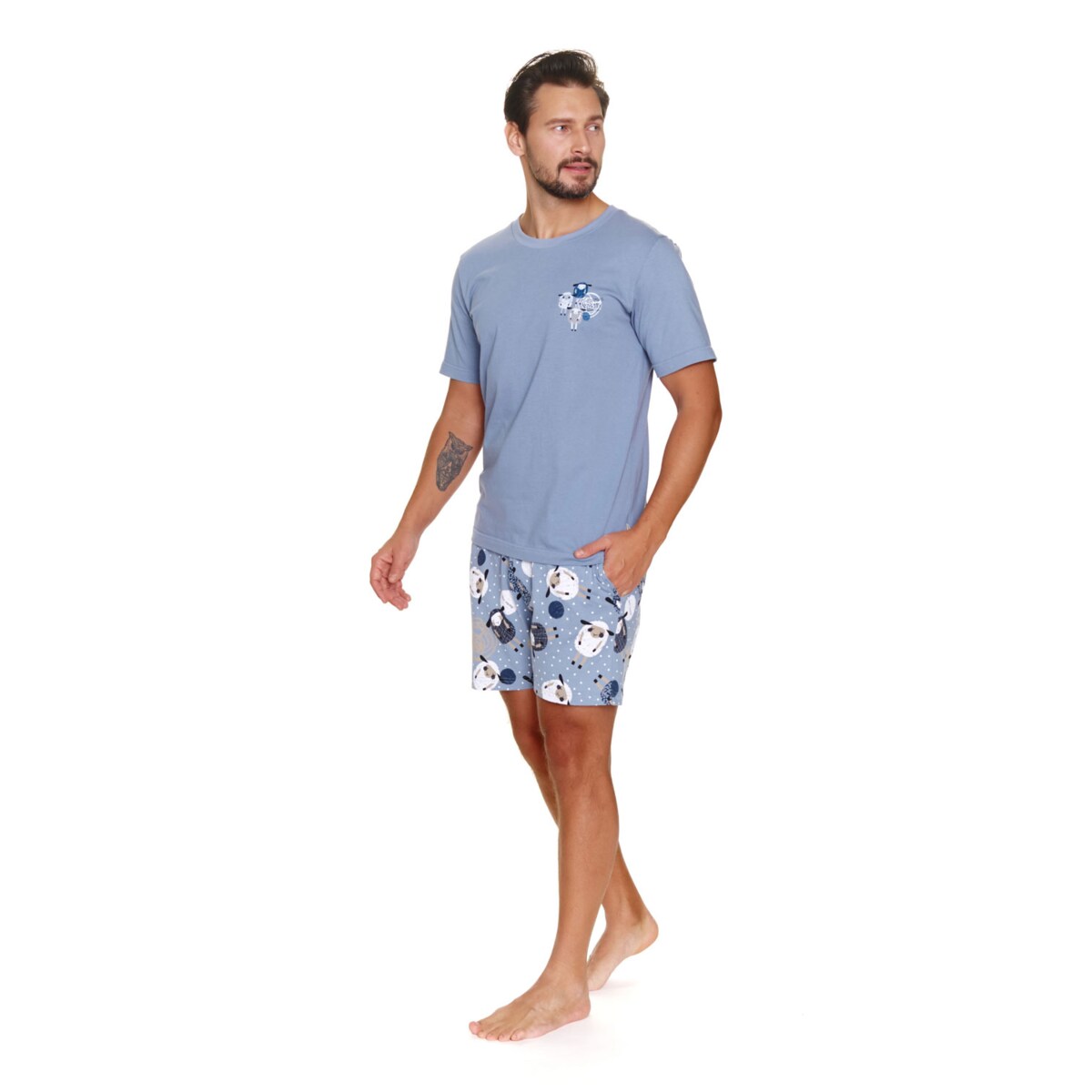 Doctor Nap Szara piżama męska - 2XL