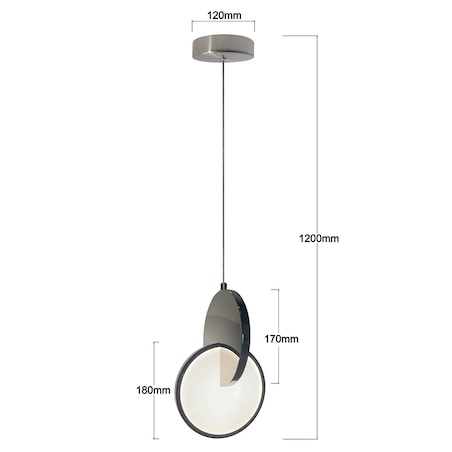 Lampa sufitowa wisząca Light Prestige Circlo chrom LED CCT 3000K/4000K/6000K (regulowana) 1 szt.