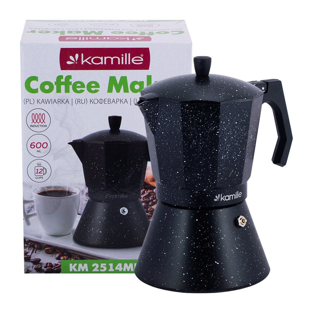 Kawiarka kafeterka włoska zaparzacz do kawy marmurek 600ml KAMILLE
