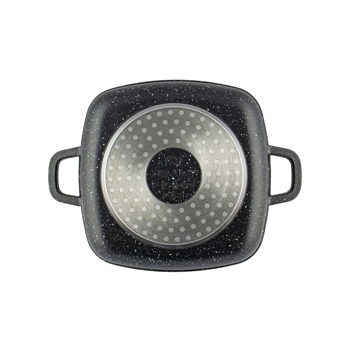 Garnek kwadratowy Z powłoką marmurową 4.5L 24cm indukcja gaz KINGHOFF