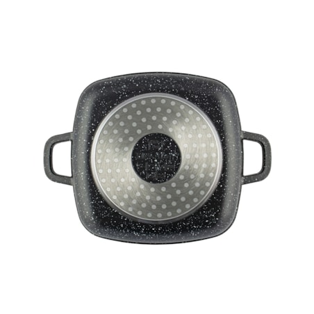 Garnek kwadratowy Z powłoką marmurową 4.5L 24cm indukcja gaz KINGHOFF