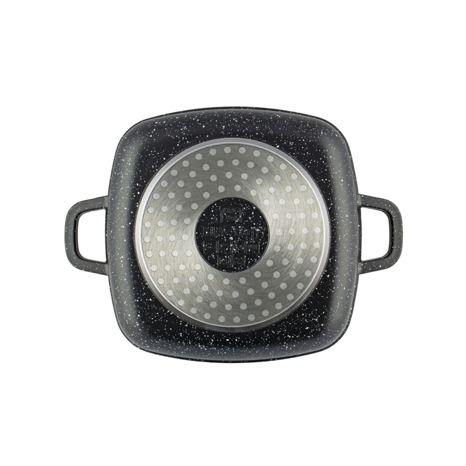 Garnek kwadratowy Z powłoką marmurową 4.5L 24cm indukcja gaz KINGHOFF