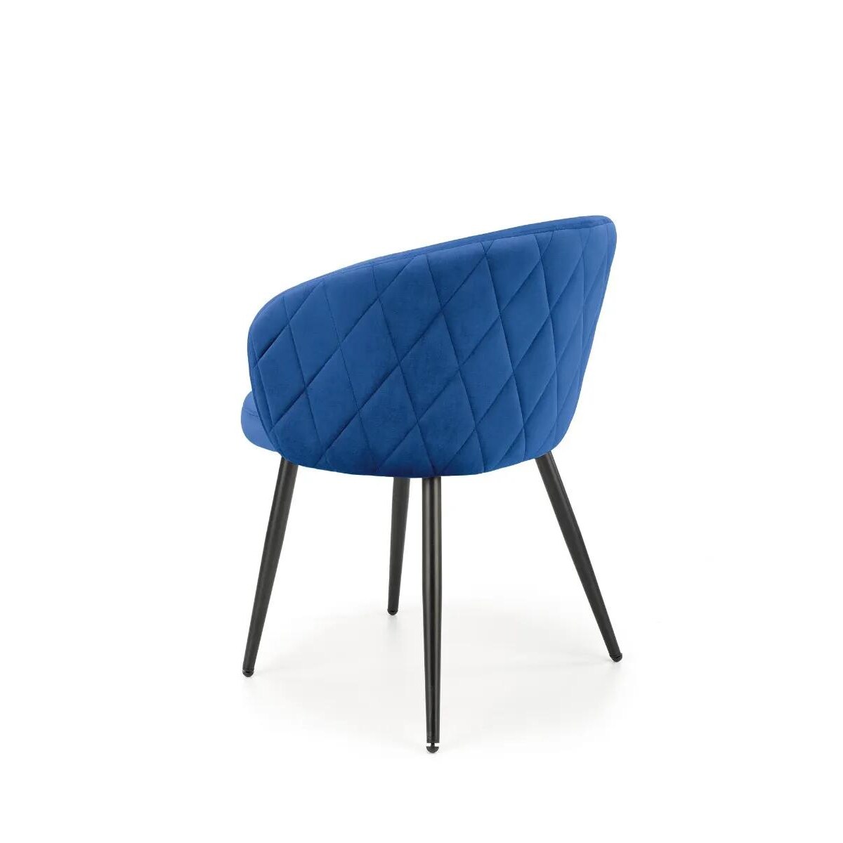Krzesło tapicerowane K430 VELVET granatowe
