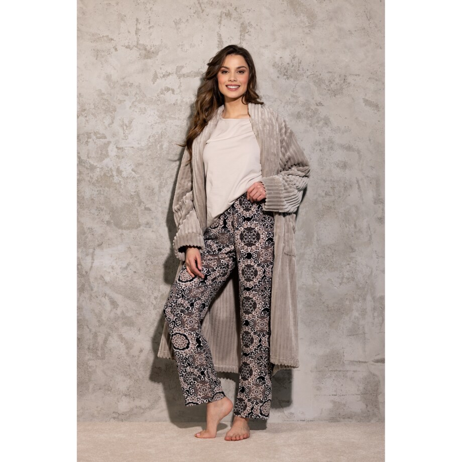 Szlafrok One And Only Long Beige Beige, S