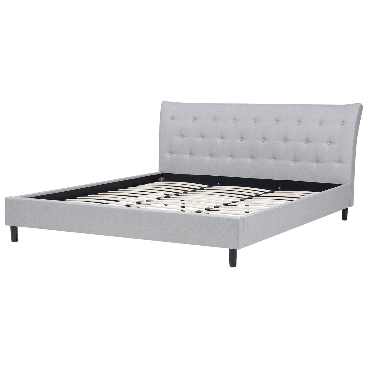 Łóżko tapicerowane 180 x 200 jasnoszare SAVERNE