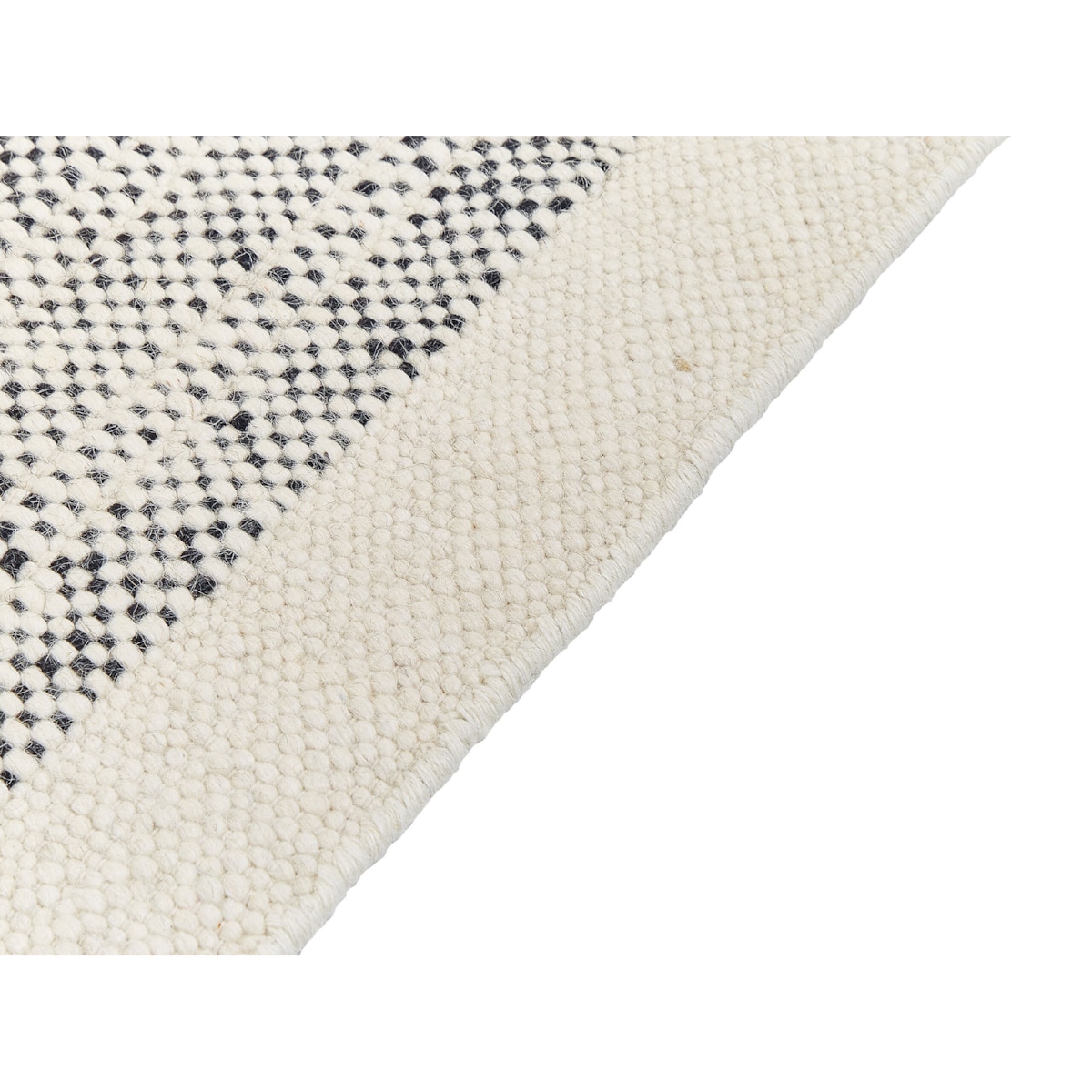 Dywan wełniany 140 x 200 cm biało-czarny KETENLI