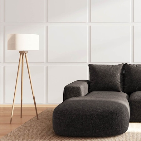Monce Sofa narożna lewa antracytowa