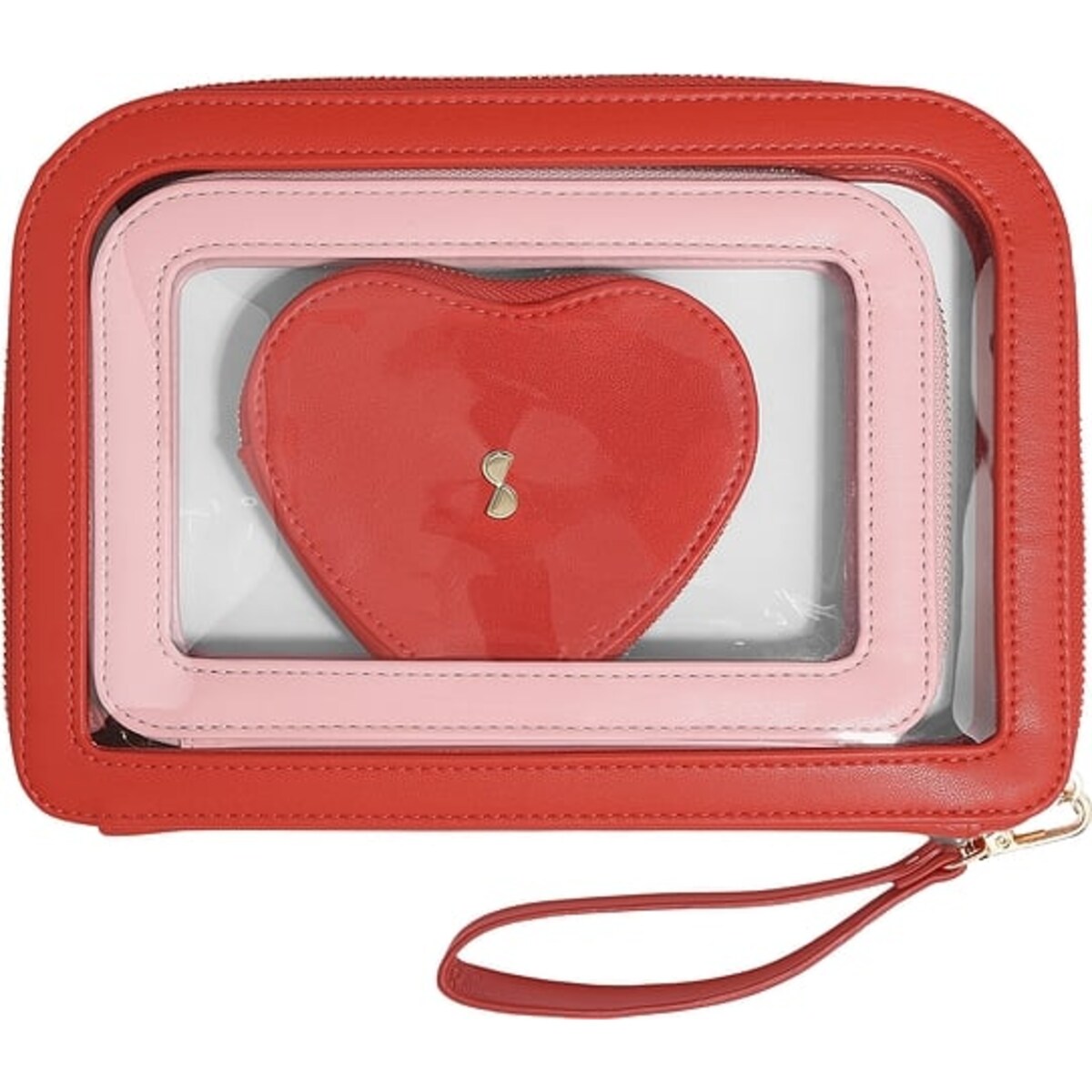 Kosmetyczki z saszetką na biżuterię Stackers Heart 3 el.