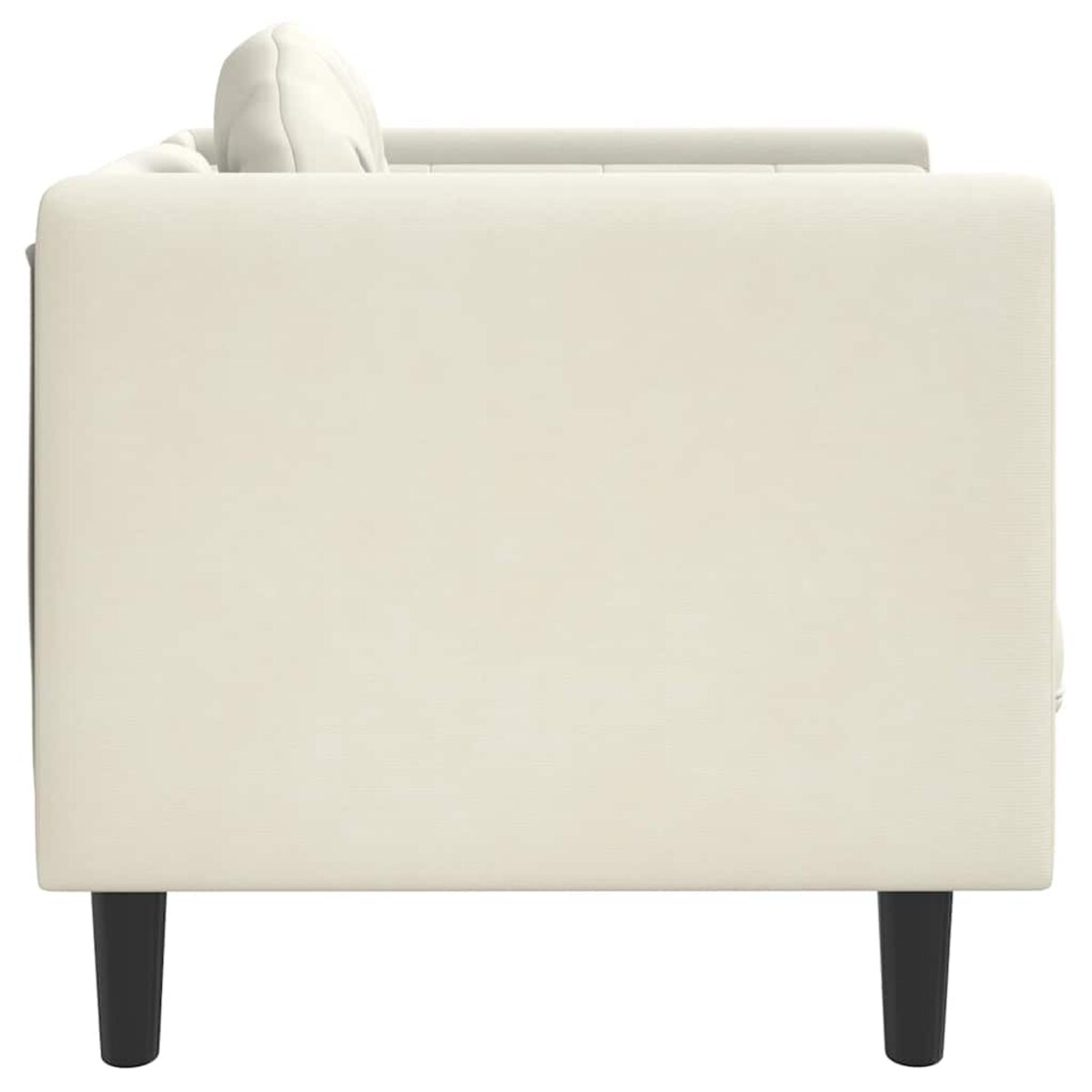 vidaXL Fotel z poduszkami, kremowy, aksamit