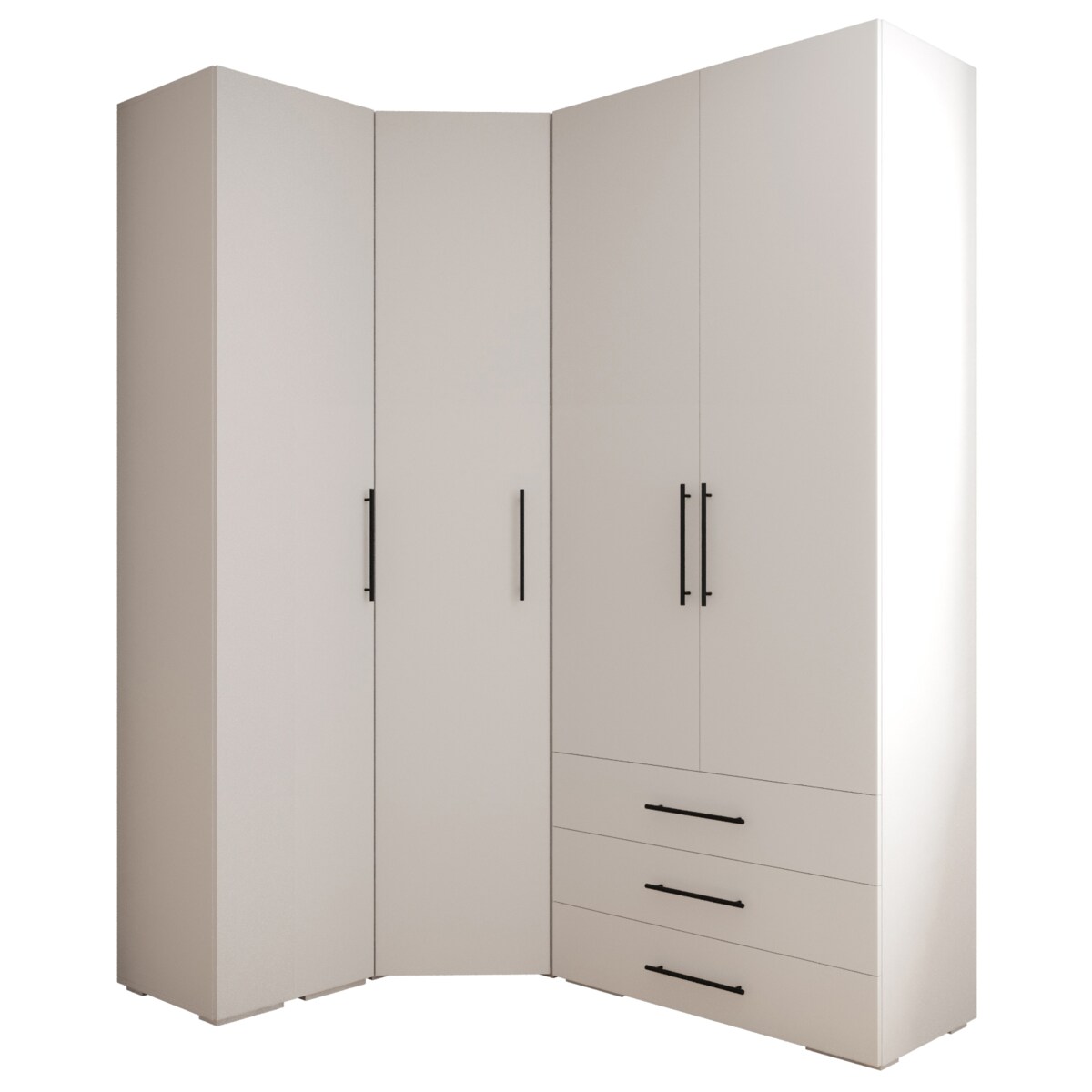 Garderoba wysoka do przedpokoju INOVA 3 Z6 biały+czarny