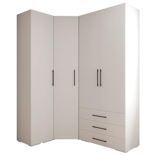 Garderoba wysoka do przedpokoju INOVA 3 Z6 biały+czarny