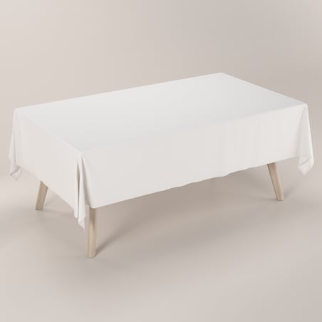 Obrus prostokątny 130 x 210 cm śmietankowy biały