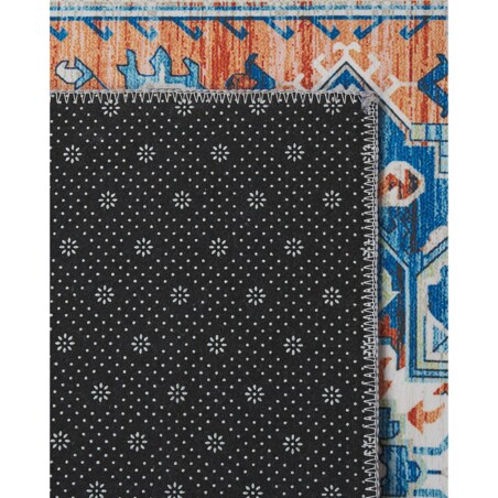 Dywan 80 x 200 cm niebiesko-pomarańczowy RITAPURAM