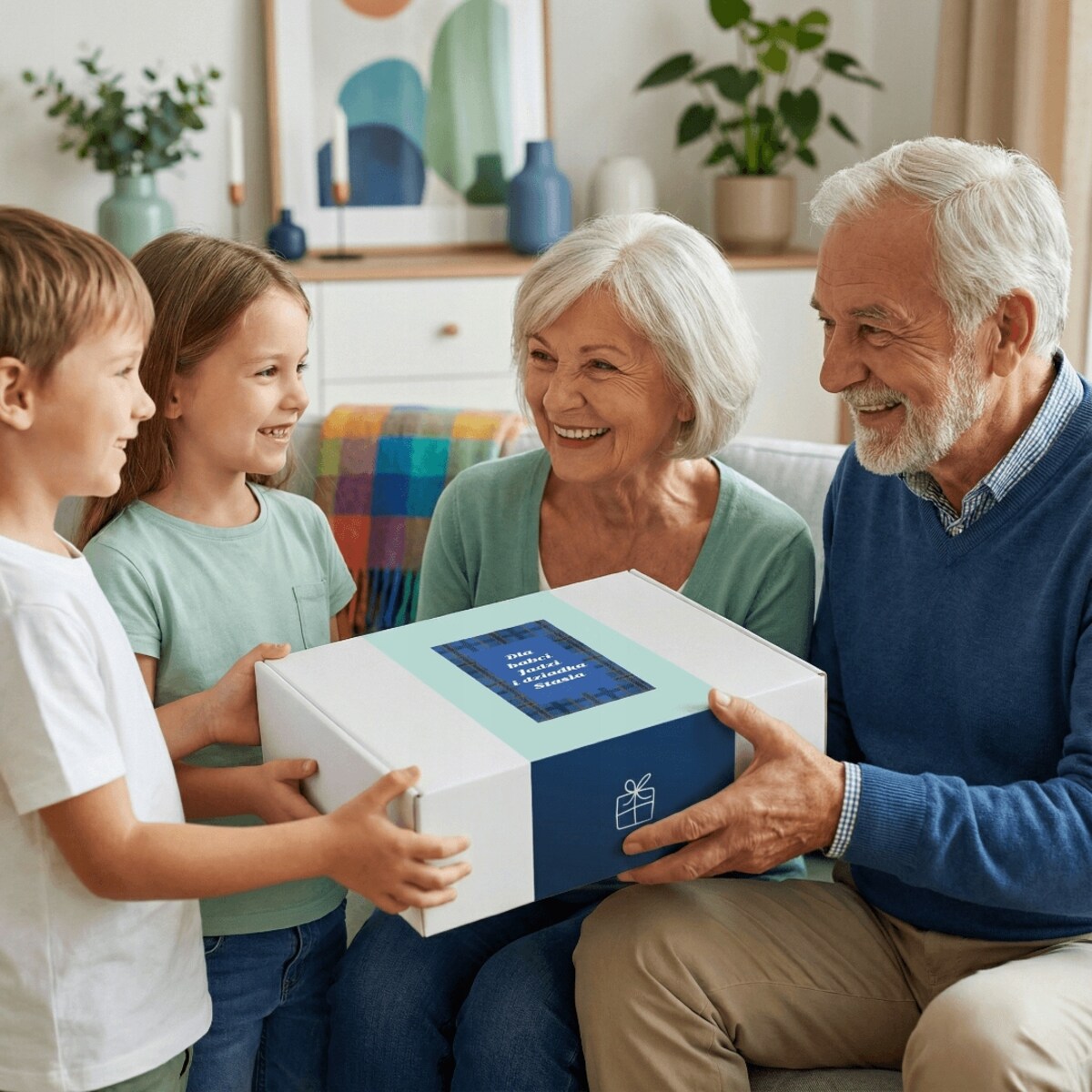 ZESTAW PREZENTOWY UPOMINKOWY BOX PREMIUM NA DZIEŃ BABCI I DZIADKA HERBATY SYPANE W SASZETKACH ZAPARZACZE UPOMINEK PREZENT DLA DZIADKÓW