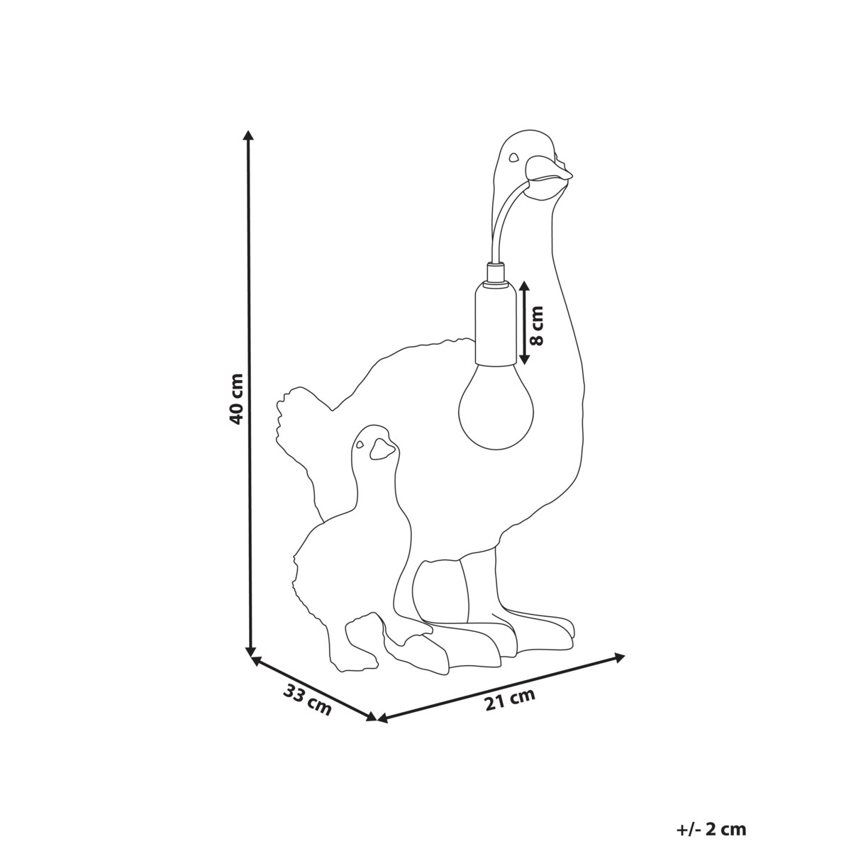 Lampa stołowa Kaczka DAFFY Złoty