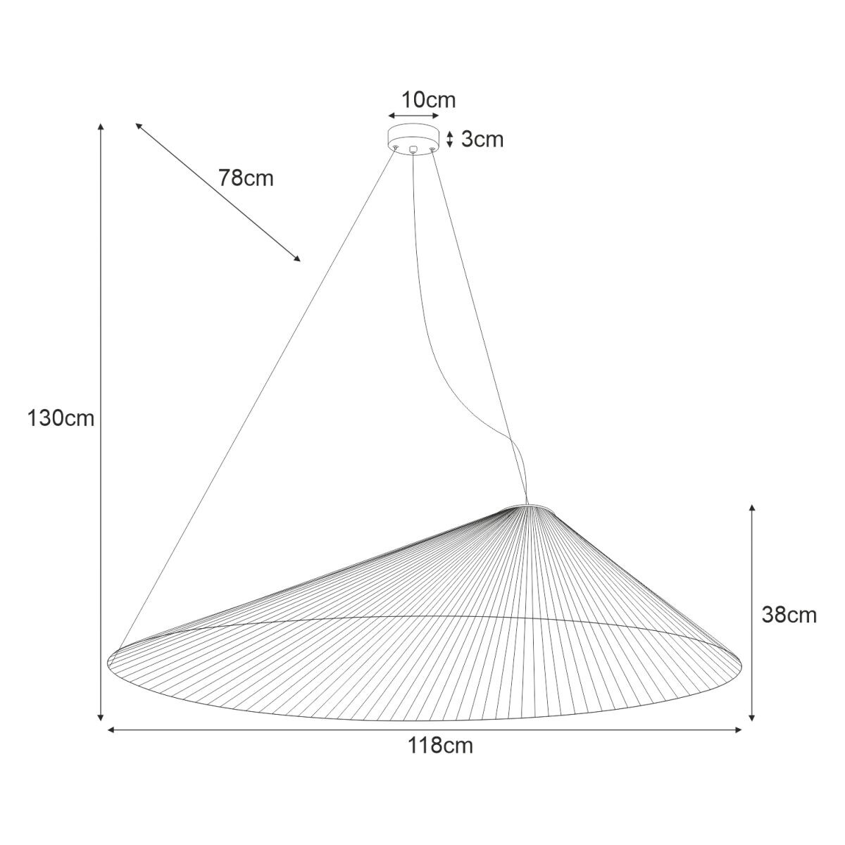 Lampa wisząca KP-10 z serii PEAK