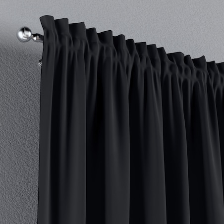 Zasłona na kanale z grzywką 1 szt. 130x245 czarny