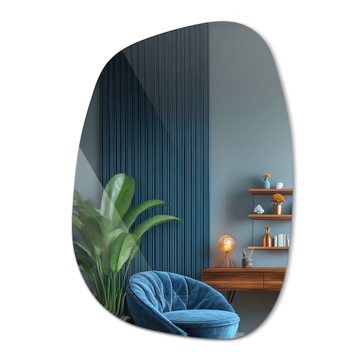 Lustro o nieregularnym kształcie - 67,9x47 cm