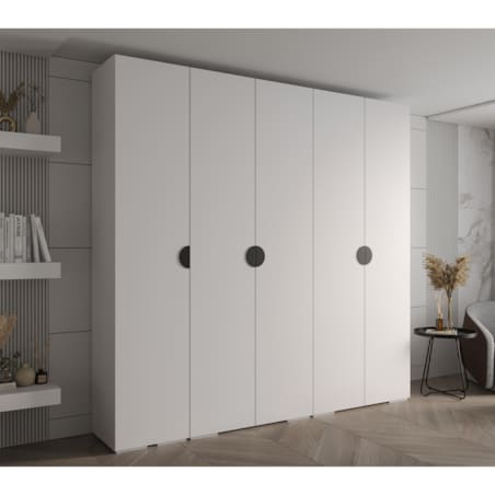 Szafa ubraniowa Garderoba INOVA 4 2,5SZ Biały+Czarny