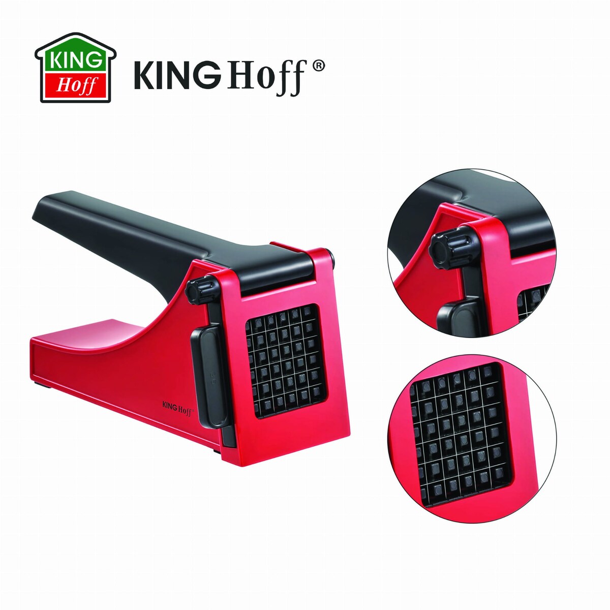 Maszynka do krojenia ziemniaków frytek czerwona KINGHOFF