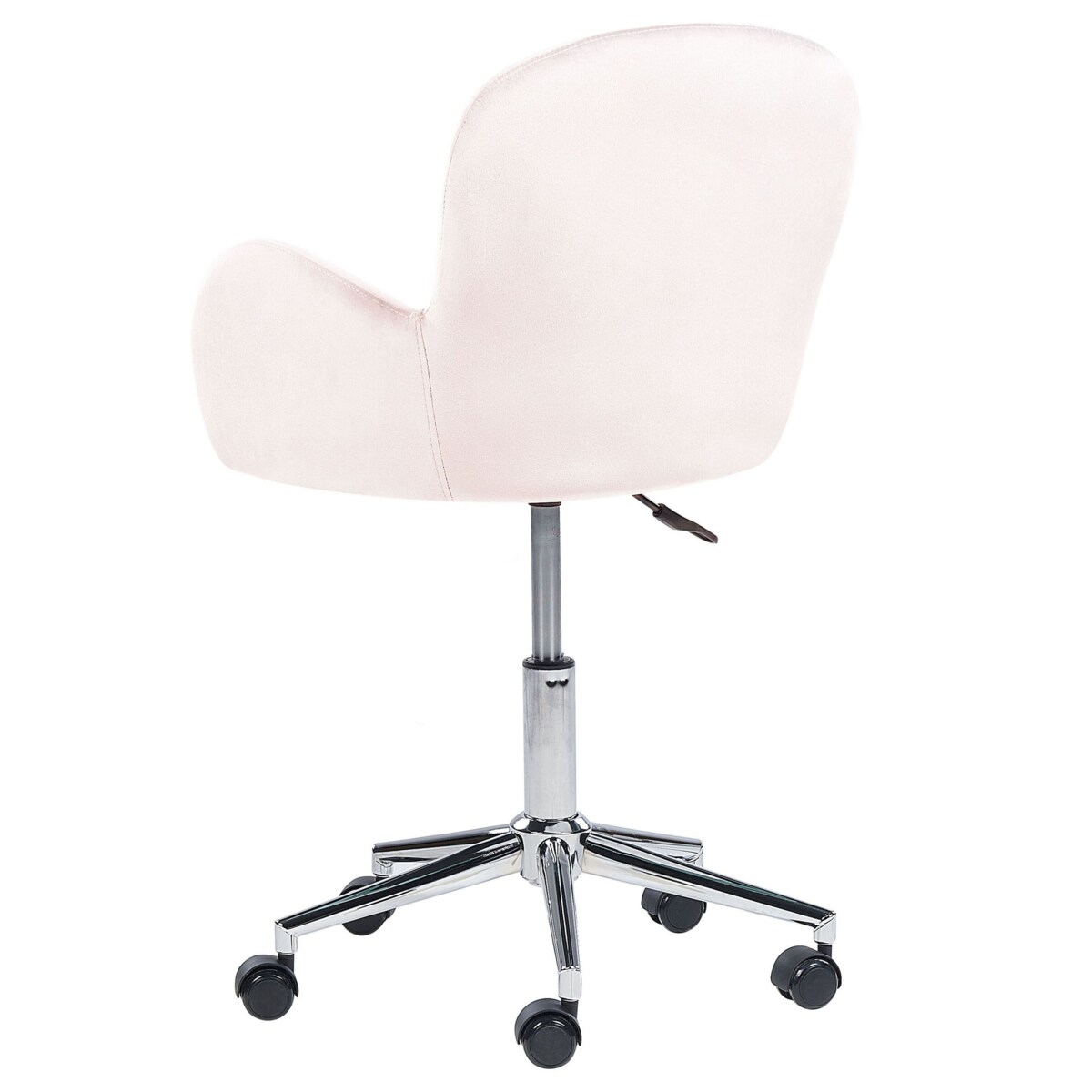 Krzesło biurowe regulowane welurowe różowe PRIDDY